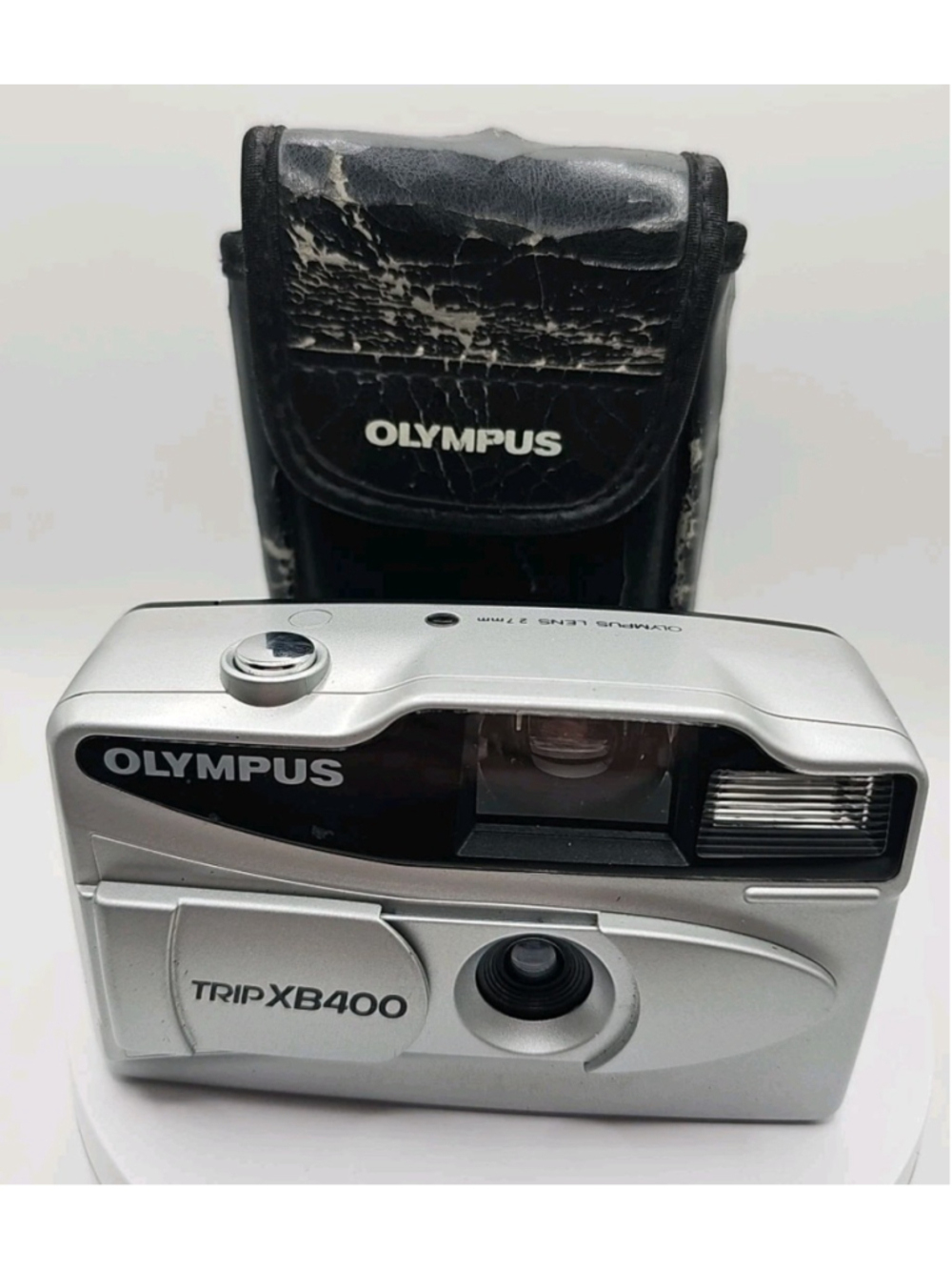Olympus Trip XB400 27mm Wide Angle Lens 35mm Film Camera Tested Working W/ Case